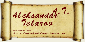 Aleksandar Telarov vizit kartica